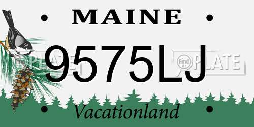 9575LJ Maine License Plate