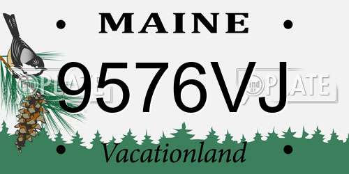 9576VJ Maine License Plate