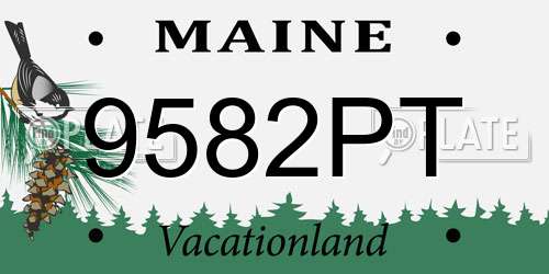 9582PT Maine License Plate