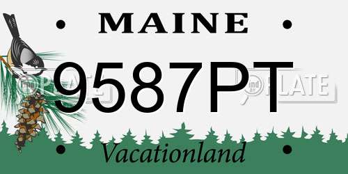 9587PT Maine License Plate