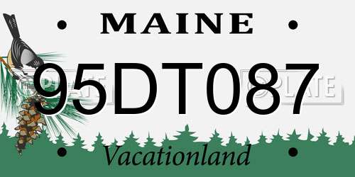 95DT087 Maine License Plate