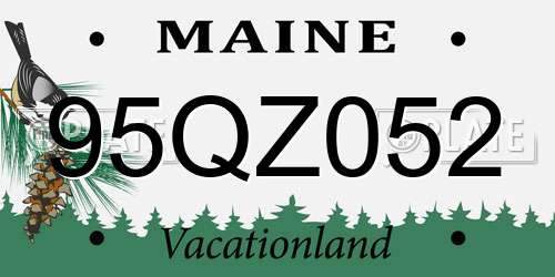 95QZ052 Maine License Plate