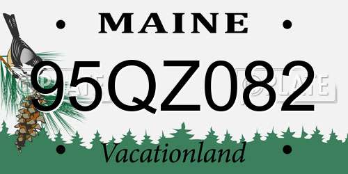 95QZ082 Maine License Plate