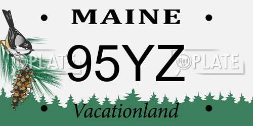 95YZ Maine License Plate