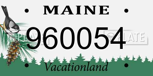 960054 Maine License Plate