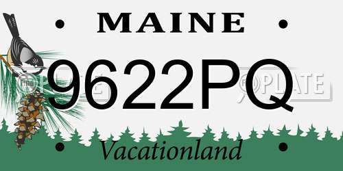 9622PQ Maine License Plate