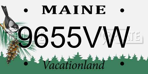 9655VW Maine License Plate