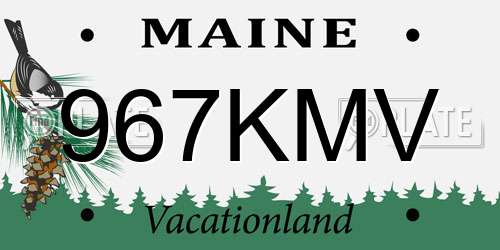 967KMV Maine License Plate