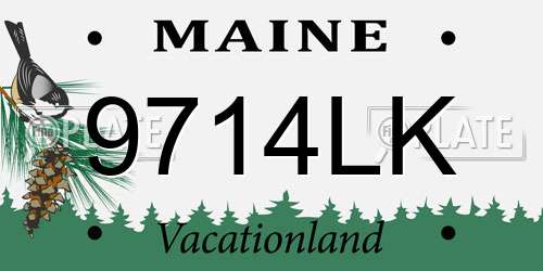 9714LK Maine License Plate