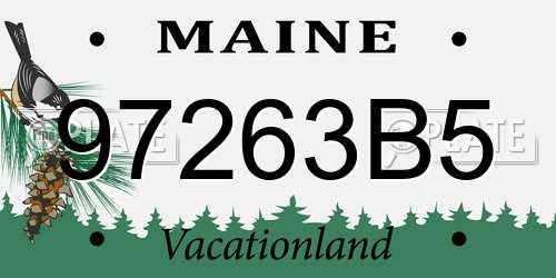97263B5 Maine License Plate