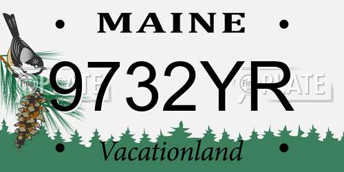 9732YR Maine License Plate