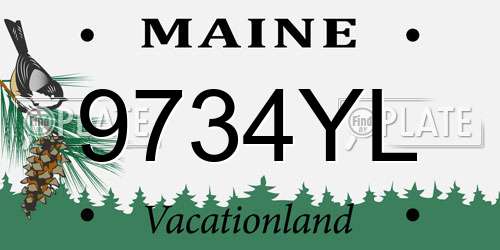 9734YL Maine License Plate