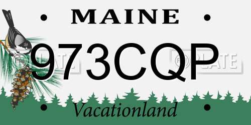 973CQP Maine License Plate