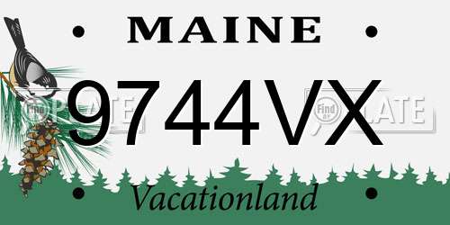 9744VX Maine License Plate