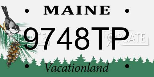 9748TP Maine License Plate