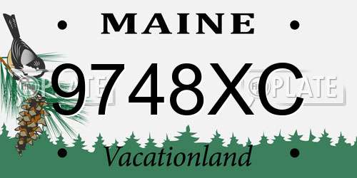 9748XC Maine License Plate