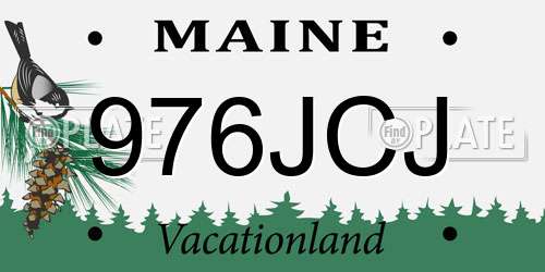 976JCJ Maine License Plate