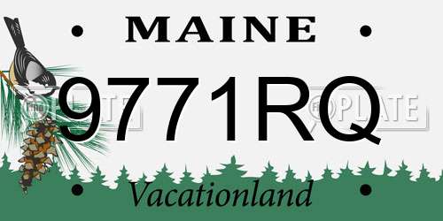 9771RQ Maine License Plate