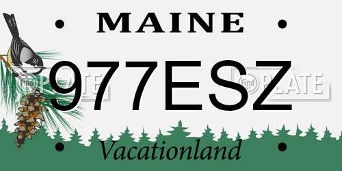 977ESZ Maine License Plate