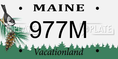 977M Maine License Plate