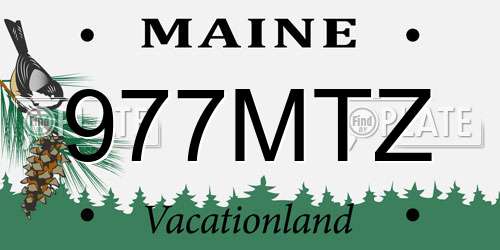 977MTZ Maine License Plate