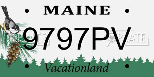 9797PV Maine License Plate