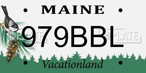 979BBL Maine License Plate