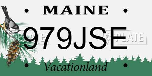 979JSE Maine License Plate