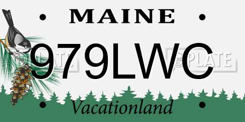 979LWC Maine License Plate