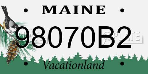 98070B2 Maine License Plate