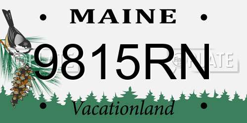 9815RN Maine License Plate