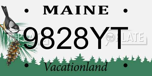 9828YT Maine License Plate