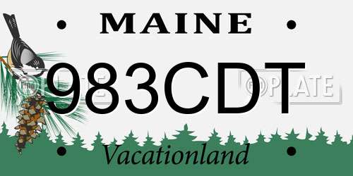 983CDT Maine License Plate