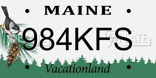 984KFS Maine License Plate