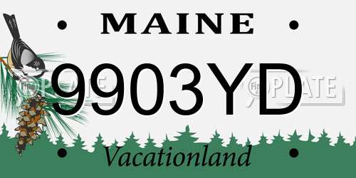 9903YD Maine License Plate
