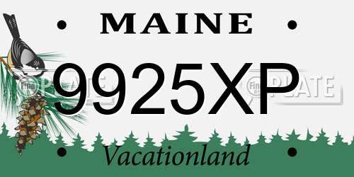 9925XP Maine License Plate