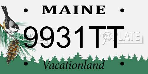 9931TT Maine License Plate