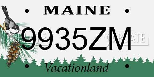 9935ZM Maine License Plate