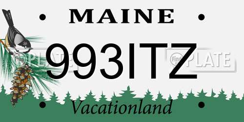 993ITZ Maine License Plate