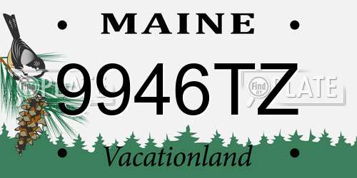 9946TZ Maine License Plate