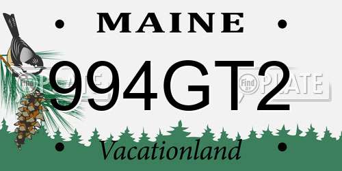 994GT2 Maine License Plate