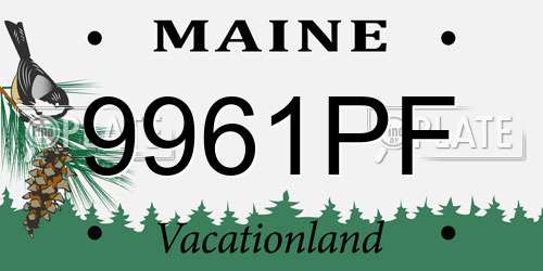 9961PF Maine License Plate