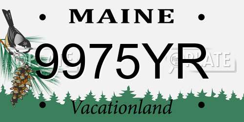 9975YR Maine License Plate