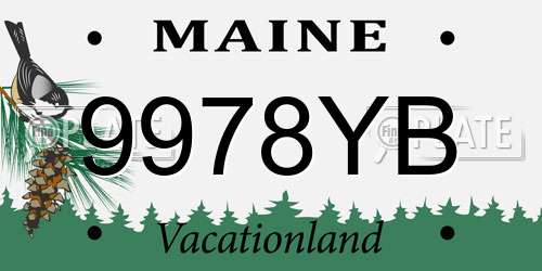 9978YB Maine License Plate