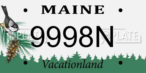 9998N Maine License Plate