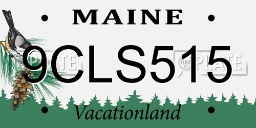 9CLS515 Maine License Plate