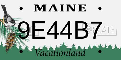 9E44B7 Maine License Plate