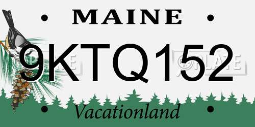 9KTQ152 Maine License Plate