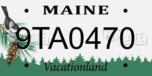 9TA0470 Maine License Plate