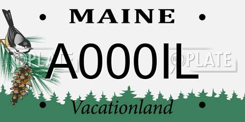 A000IL Maine License Plate